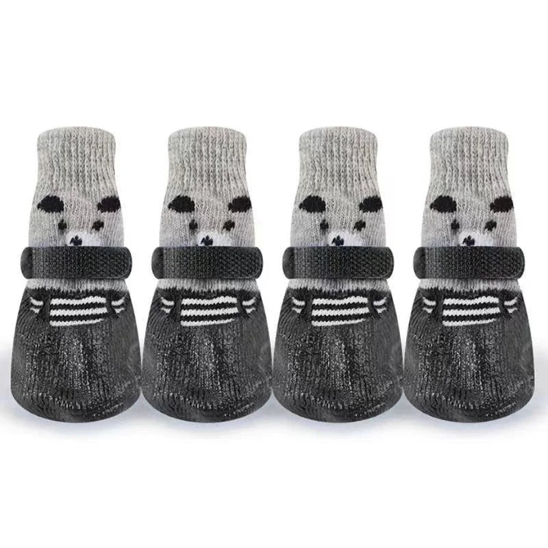 Dog Socks‘ Warm Knit Socks for Cats and Dogs Waterproof Cat Shoes Scratch-proof Foot Covers Anti Scald Feet Pet Socks Teddy