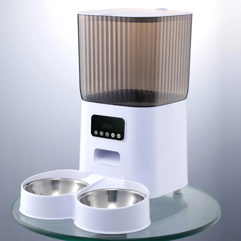 5L Automatic Cat Feeder, Smart Dog Food Dispenser, Single Bowl, Double Bowl And Button WIFI Video Model Are Available.