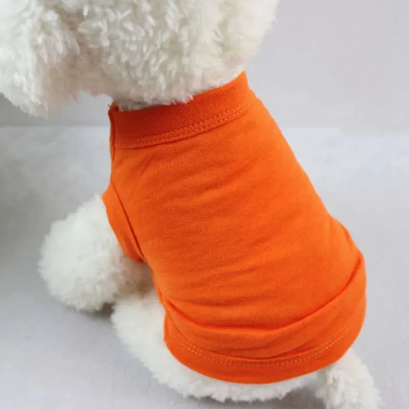 Pure Cotton Dog Shirts Puppy Blank Clothes for Small Medium and Large Dogs Soft Thin T-Shirt  Doggy Vest Cat Bottoming T Shirts
