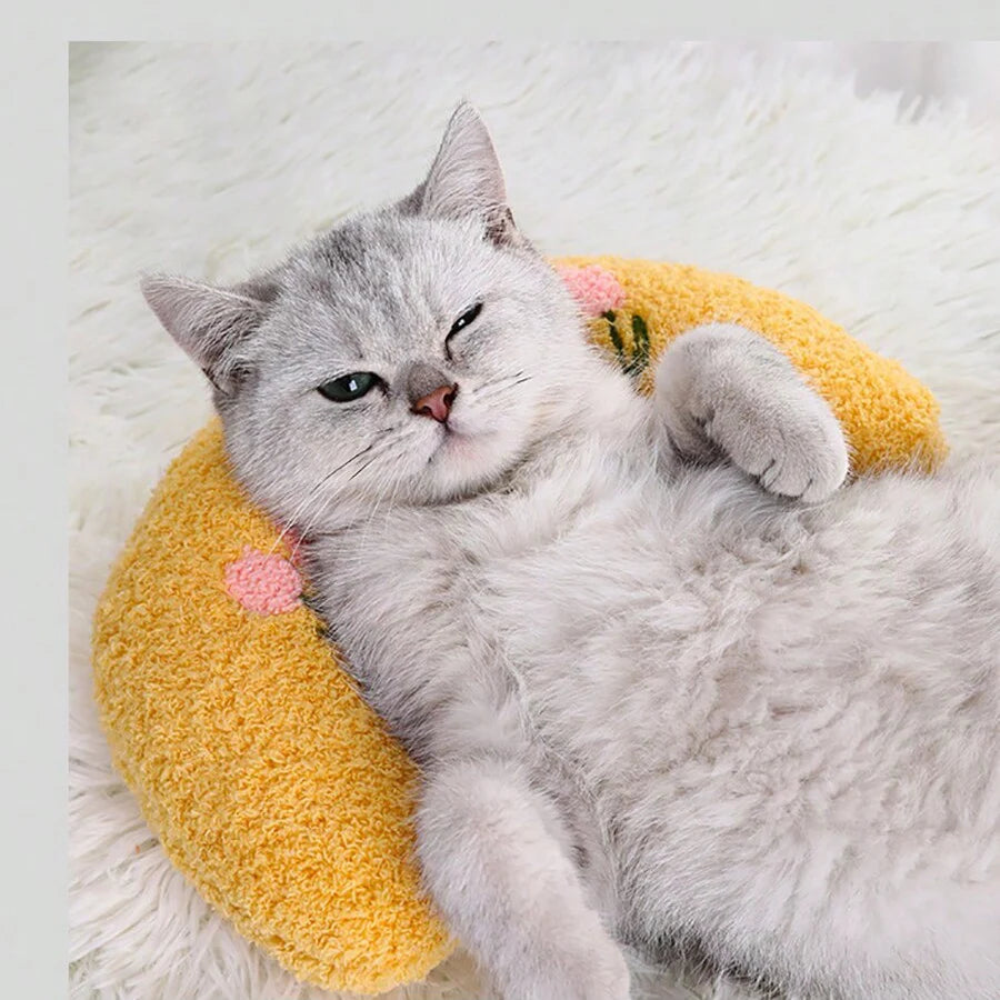 Pet Supplies Dog and Cat Pillow Protects Cervical Spinee, Deep Sleep U-Shaped Pillow, Kitten and Puppy Pillow