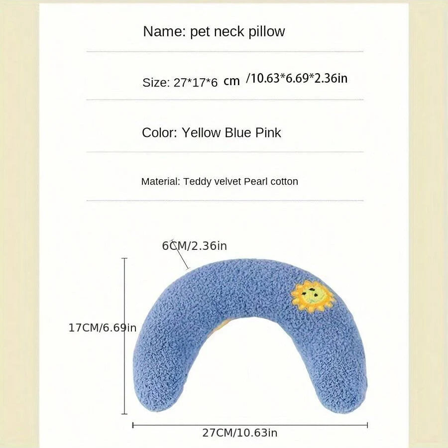 Pet Supplies Dog and Cat Pillow Protects Cervical Spinee, Deep Sleep U-Shaped Pillow, Kitten and Puppy Pillow