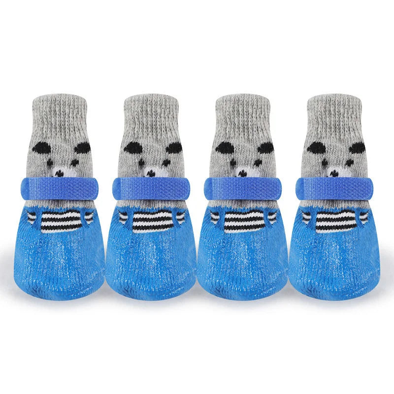 Dog Socks‘ Warm Knit Socks for Cats and Dogs Waterproof Cat Shoes Scratch-proof Foot Covers Anti Scald Feet Pet Socks Teddy