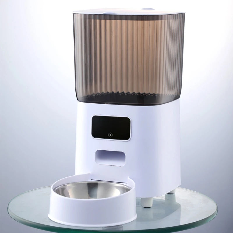 5L Automatic Cat Feeder, Smart Dog Food Dispenser, Single Bowl, Double Bowl And Button WIFI Video Model Are Available.