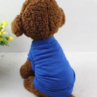 Pure Cotton Dog Shirts Puppy Blank Clothes for Small Medium and Large Dogs Soft Thin T-Shirt  Doggy Vest Cat Bottoming T Shirts