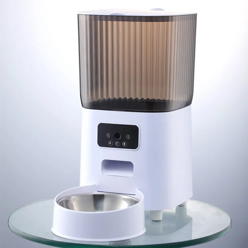 5L Automatic Cat Feeder, Smart Dog Food Dispenser, Single Bowl, Double Bowl And Button WIFI Video Model Are Available.