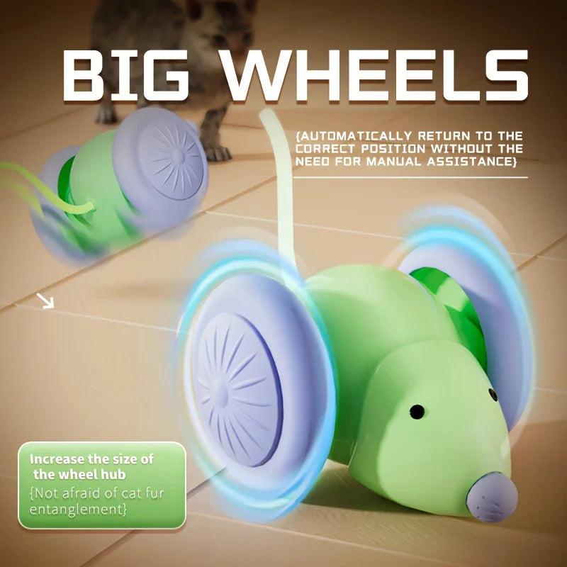 Smart Cat Toy Mouse Running Car Electronic Interactive Pet Toy Automatic Teaser with Intelligent Obstacle Avoidance Pet Products