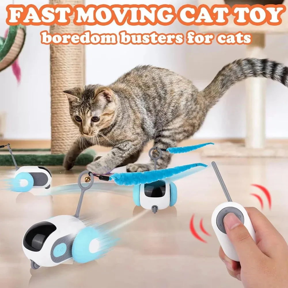 Smart Cat Toy Pet Interactive Automatic Moving Remote Electric Car Toys Upgraded Version Rechargeable Kitten Training Game Toys