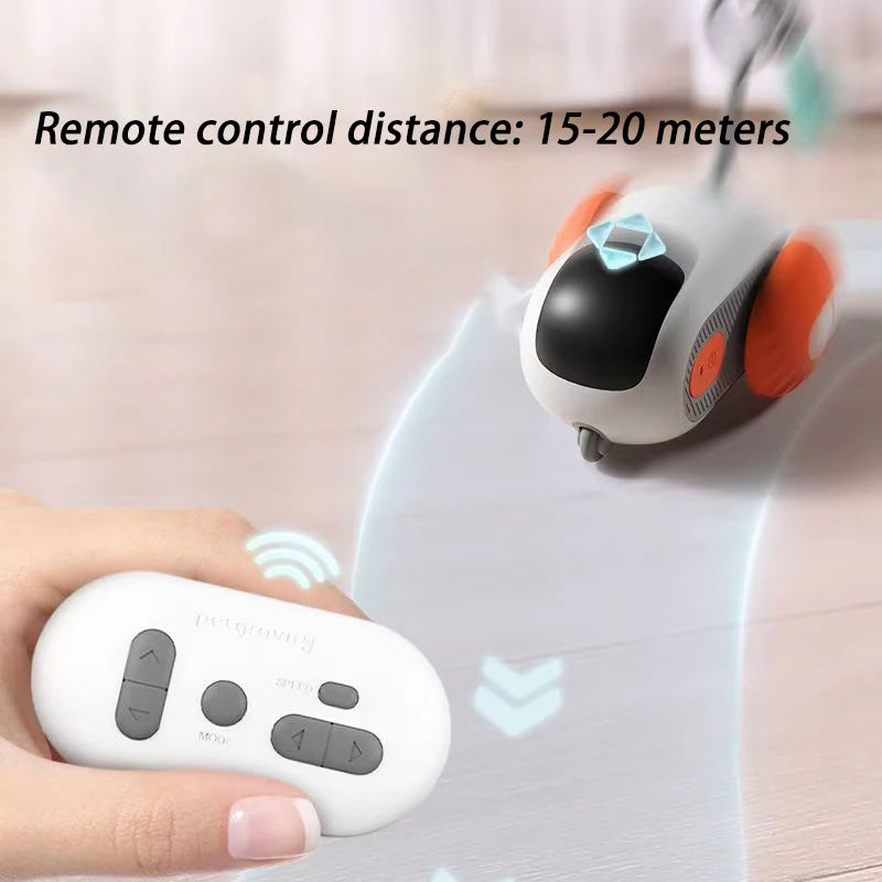 Smart Cat Toy Pet Interactive Automatic Moving Remote Electric Car Toys Upgraded Version Rechargeable Kitten Training Game Toys