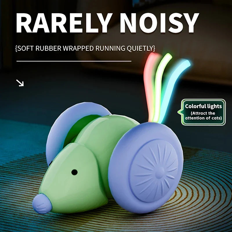 Smart Cat Toy Mouse Running Car Electronic Interactive Pet Toy Automatic Teaser with Intelligent Obstacle Avoidance Pet Products