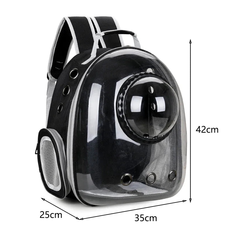 Premium Transparent Breathable SpaceCapsule Pet Backpack Lightweight Portable Carrier Bag for Cats Dogs Travel Outdoor Transport